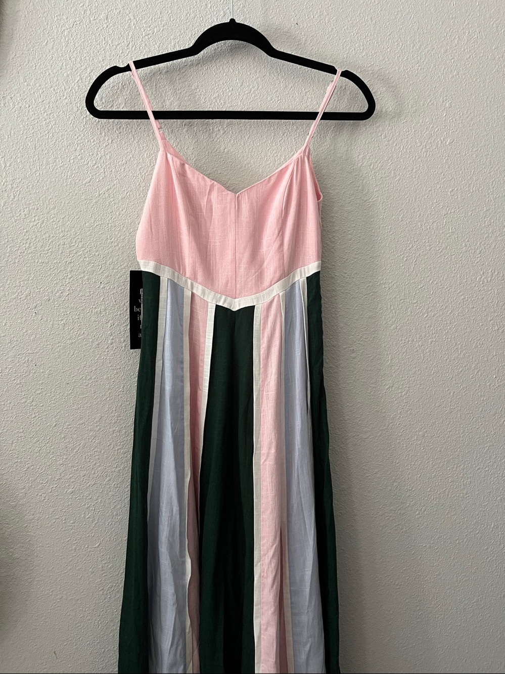 Tuckernuck/Hyacinth House/
Linen Striped Pink, Green & White
Maxi Dress
SZ XS
